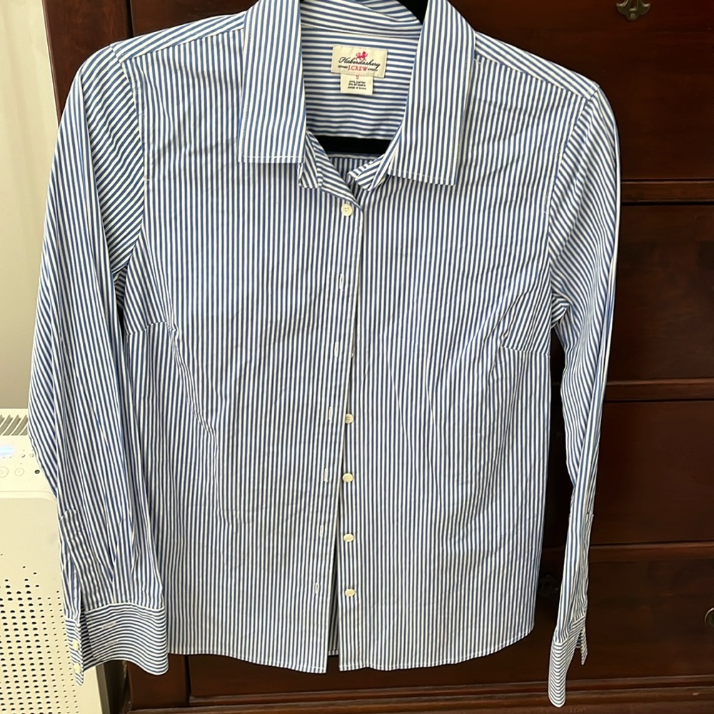 J Crew striped button down blouse